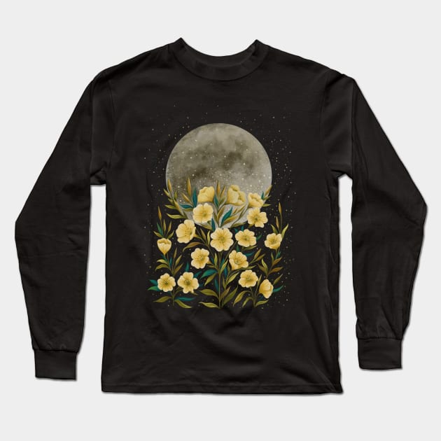 Greeting the Moon Long Sleeve T-Shirt by Episodic Drawing